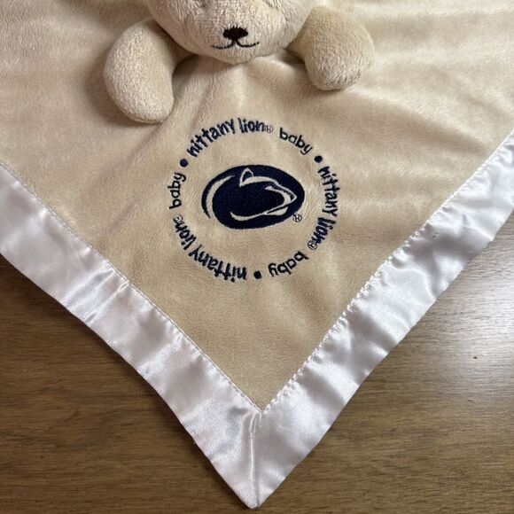 Penn State Nittany Lions Lovey Plush Baby Security Teddy Bear Blanket Blankie - Picture 3 of 16